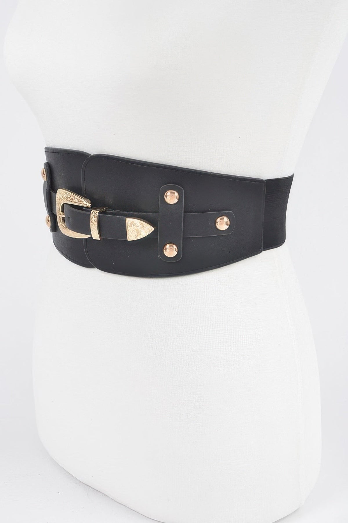 Wide Belt Buckle Plus Size Elastic Belt