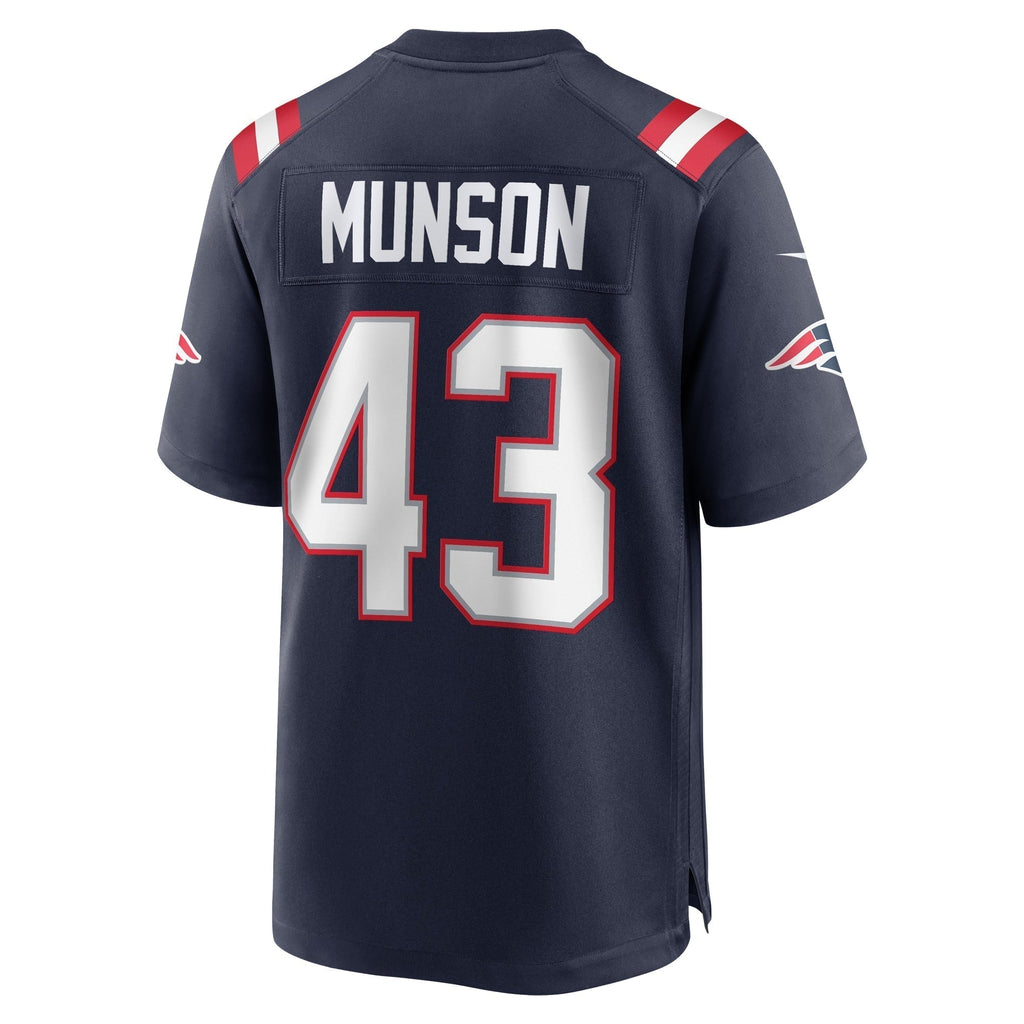 Calvin Munson New England Patriots Nike Home Game   Jersey - Navy