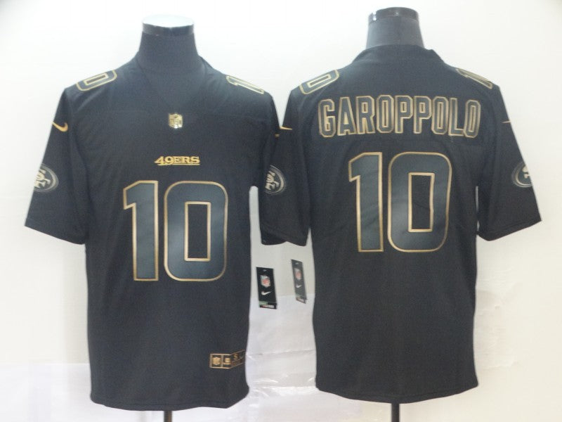 Men's San Francisco 49ers Jimmy Garoppolo #10 Black Authentic Game jersey
