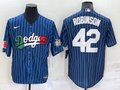 Men's Los Angeles Dodgers Jackie Robinson #42 Blue Stitched Player jersey