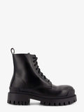 Balenciaga Men Leather Boots With Maxi Rubber Sole