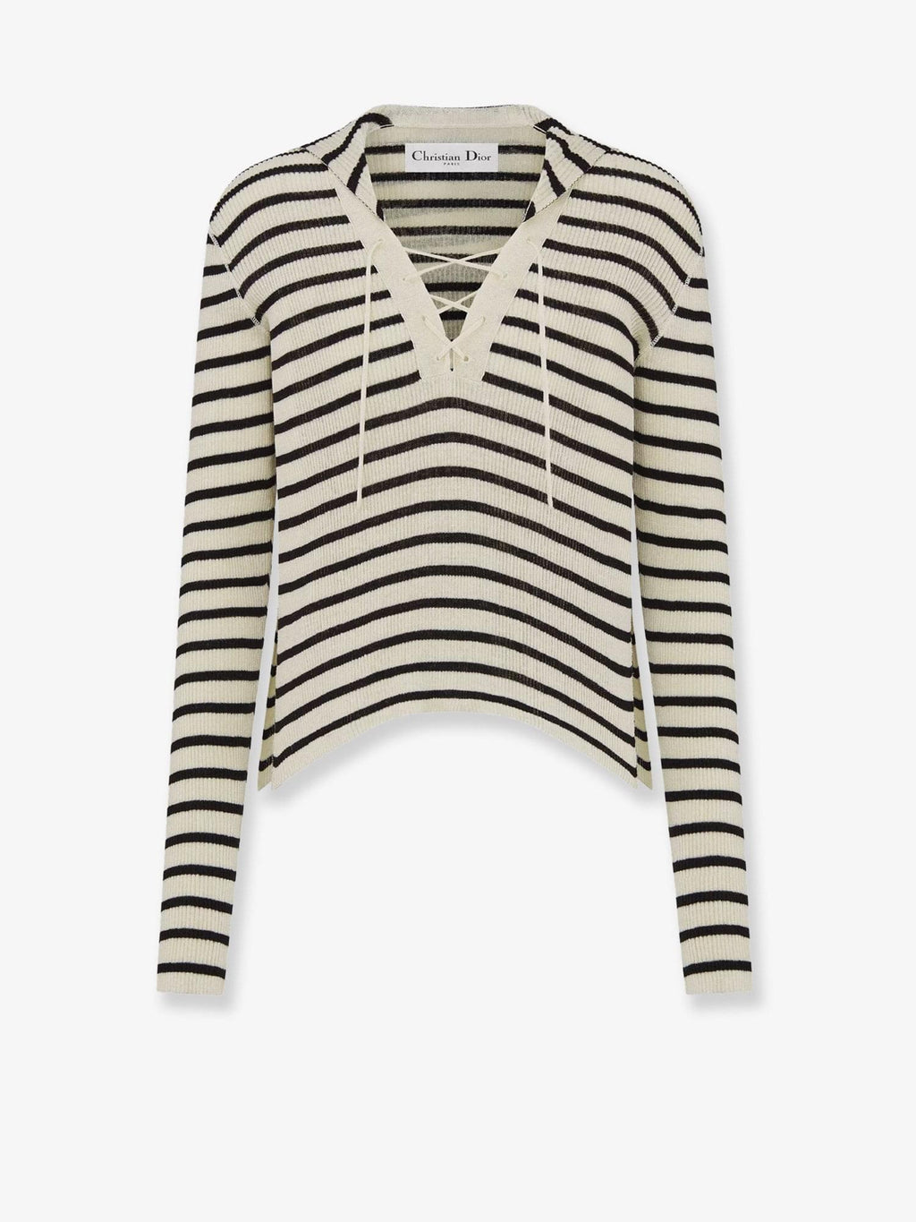 Dior Women Dioriviera Striped Linen And Silk Sweater