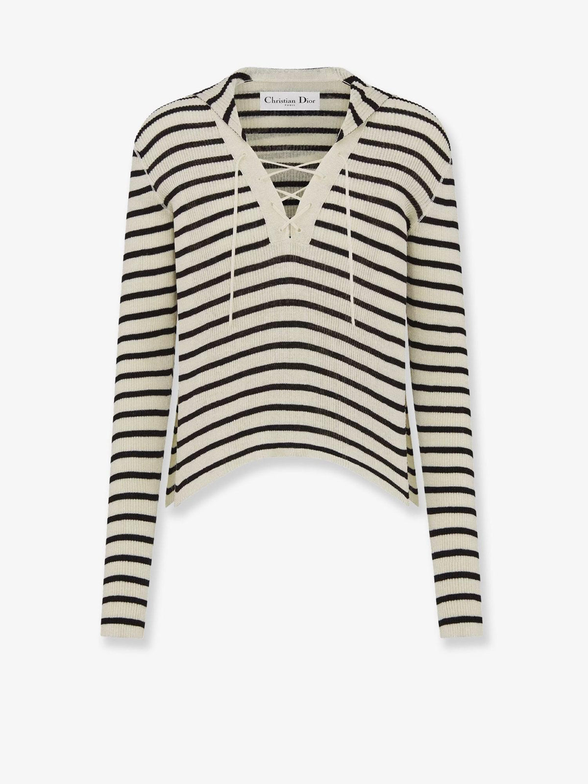Dior Women Dioriviera Striped Linen And Silk Sweater