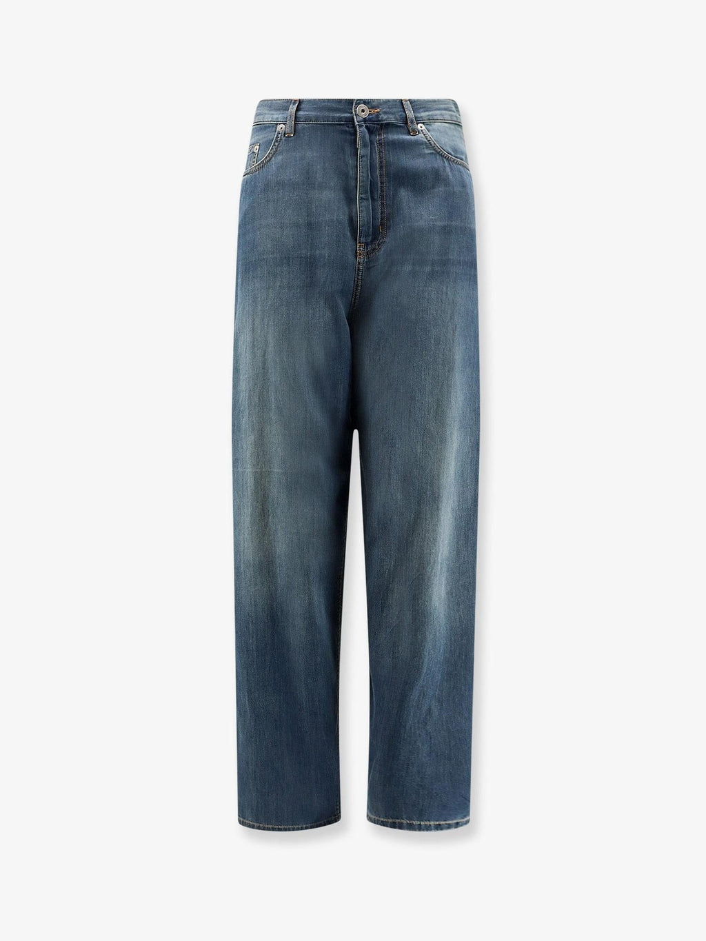 Dior Women Light Denim Jeans With Vintage Effect