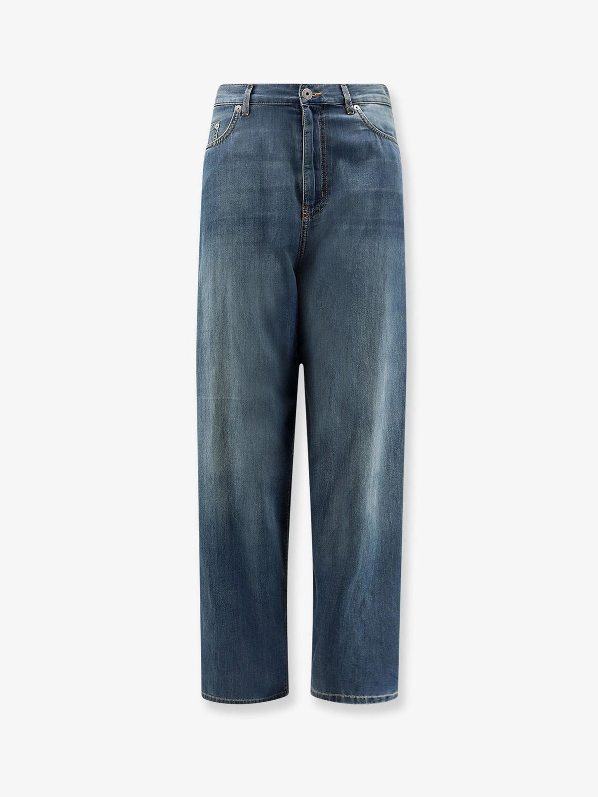 Dior Women Light Denim Jeans With Vintage Effect