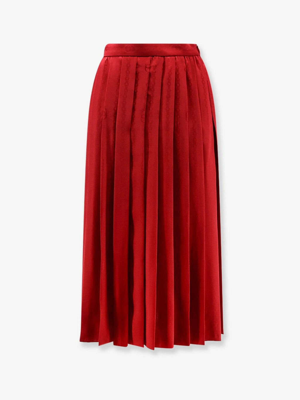 Gucci Women Pleated Silk Midi Skirt