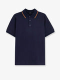 Gucci Men Cotton Polo With Nastro Web Detail On The Collar