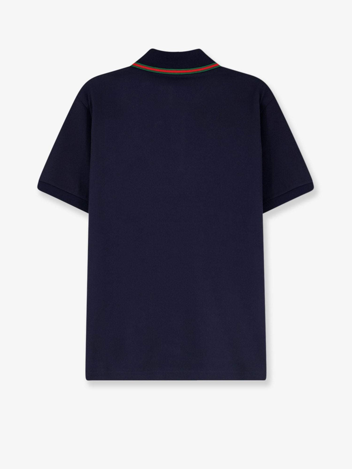Gucci Men Cotton Polo With Nastro Web Detail On The Collar