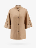 Max Mara Women Virgin Wool And Cashmere Cape Wih Pockets On The Front