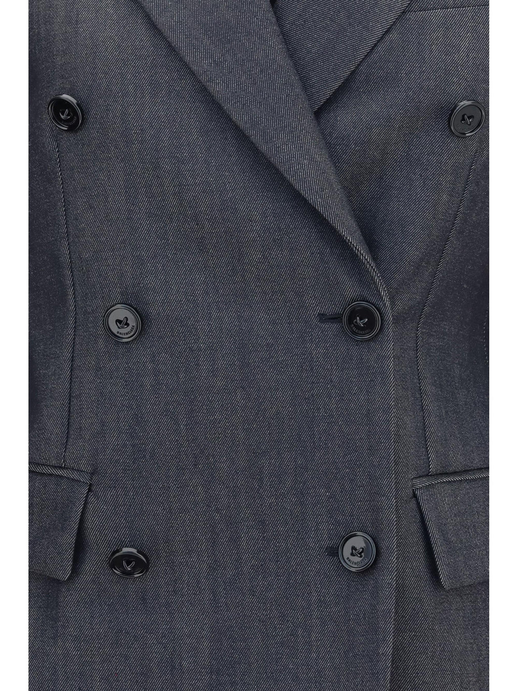 Balenciaga Women Double-Breasted Wool Blazer