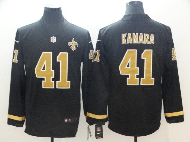 Men's New Orleans Saints #41 Alvin Kamara Black Alternate Game jersey