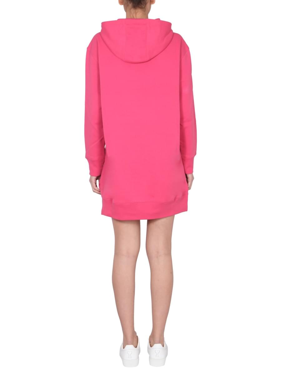 Moschino Women Dress With Multicolor Flocked Logo