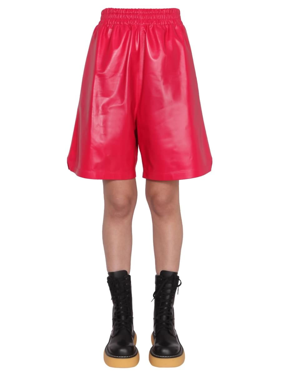 Bottega Veneta Women Leather Shorts