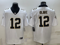 Men's New Orleans Saints Chris Olave #12 White Game jersey