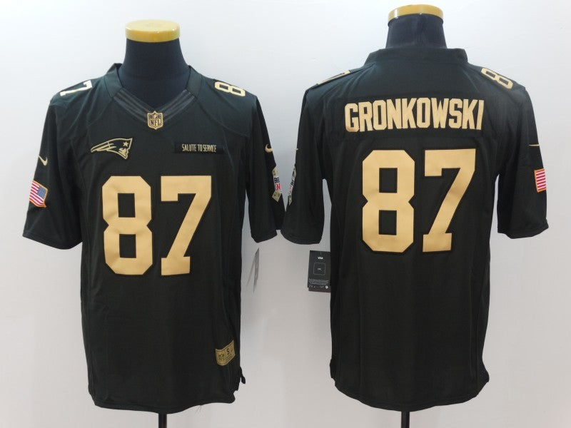Men's New England Patriots Rob Gronkowski #87 Black Alternate Game jersey
