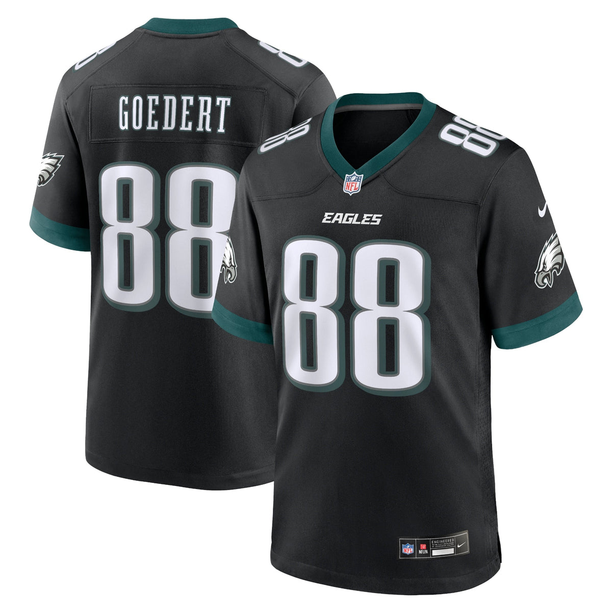 Dallas Goedert Philadelphia Eagles Nike Alternate Game Jersey - Black