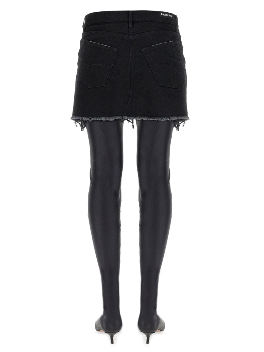 Balenciaga Women Mini Cut-Up Skirt