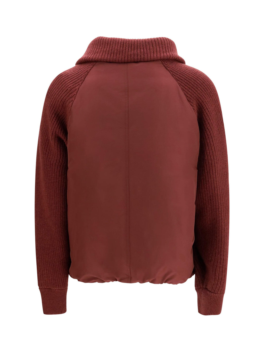 Brunello Cucinelli Women Down Jacket With Wool Sleeves