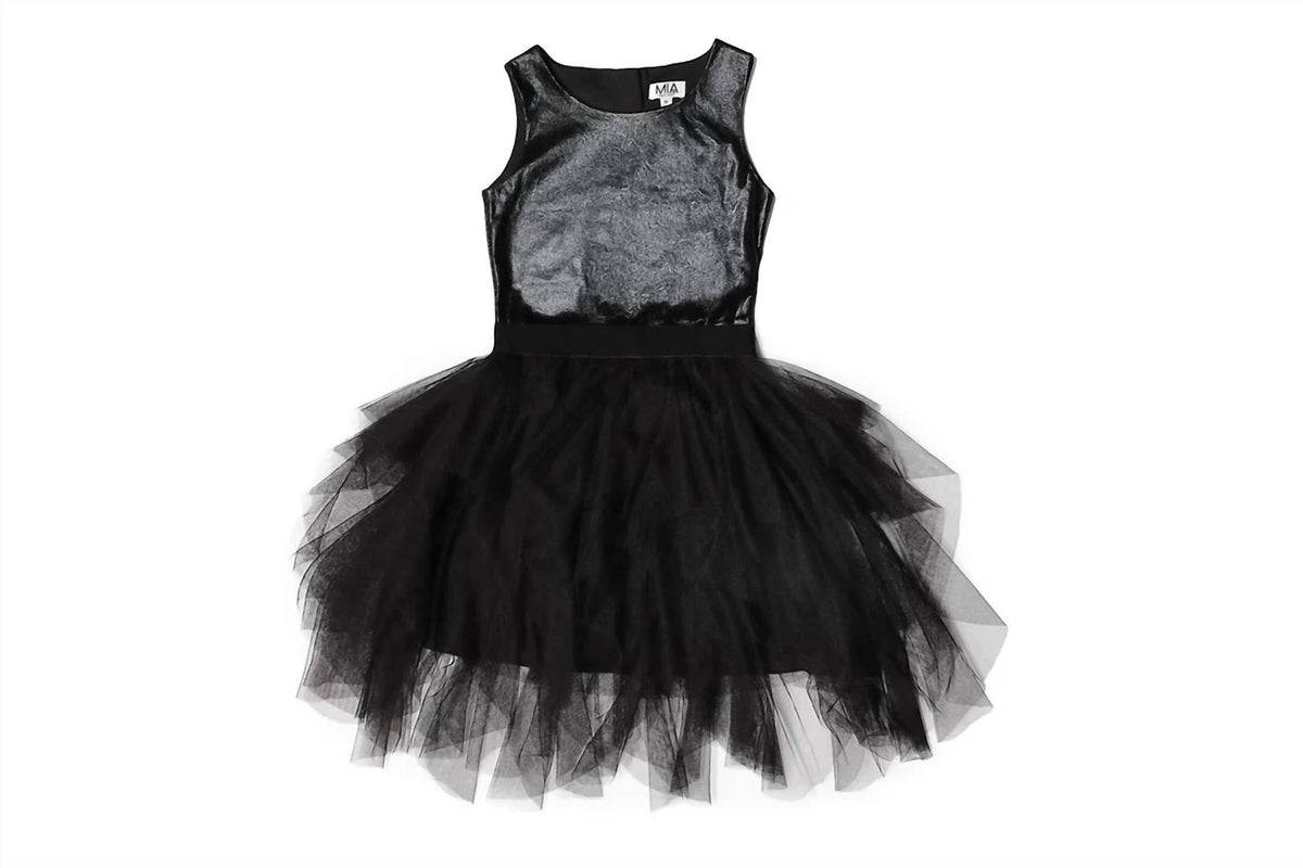 Cascade Dress In Black