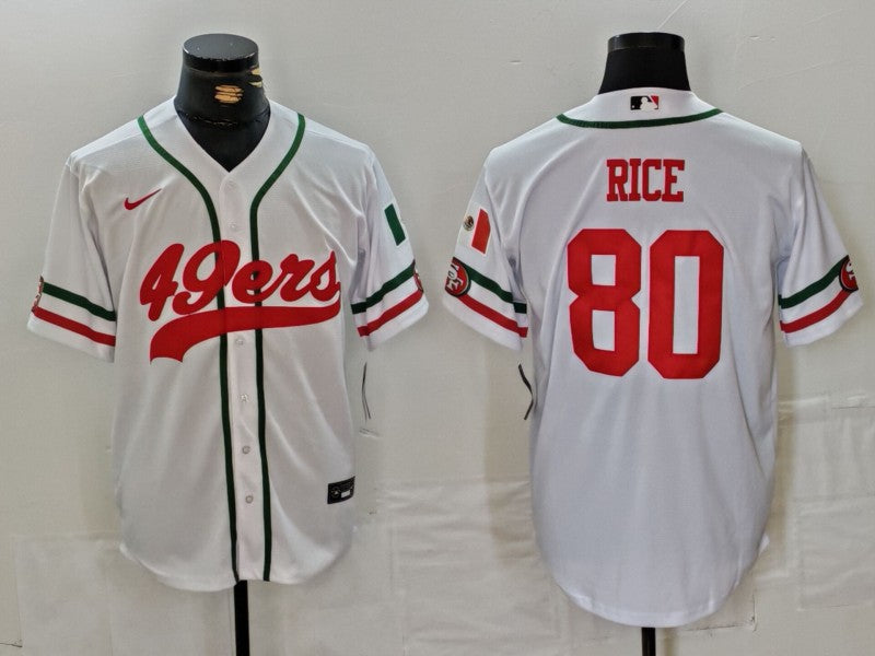 Men's San Francisco 49ers Jerry Rice #80 White Player jersey
