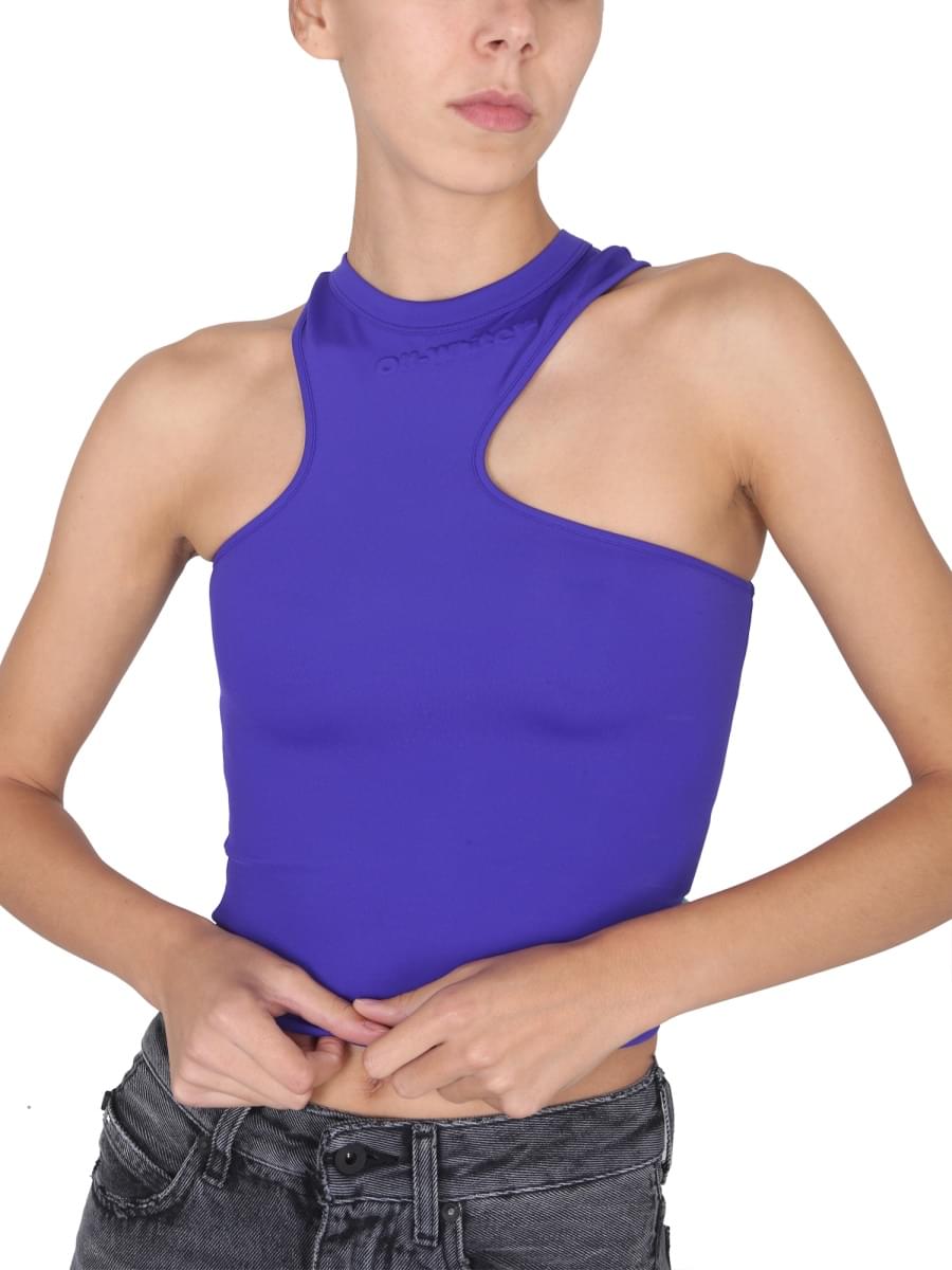 Off-White Women Top With Embossed Logo