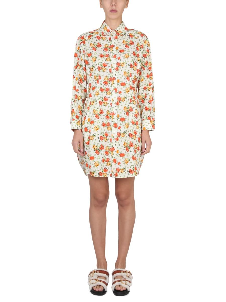 Marni Women Shirt Dress With Floral Pattern