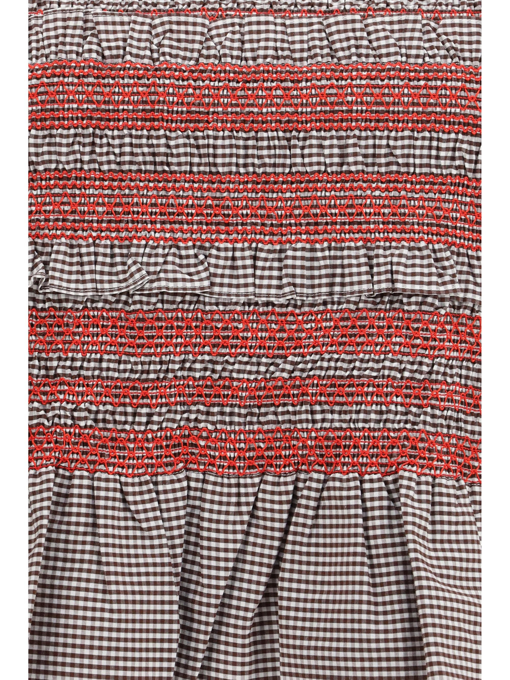 Ganni Women Elastic Printed Top With Ruching And Side Ties