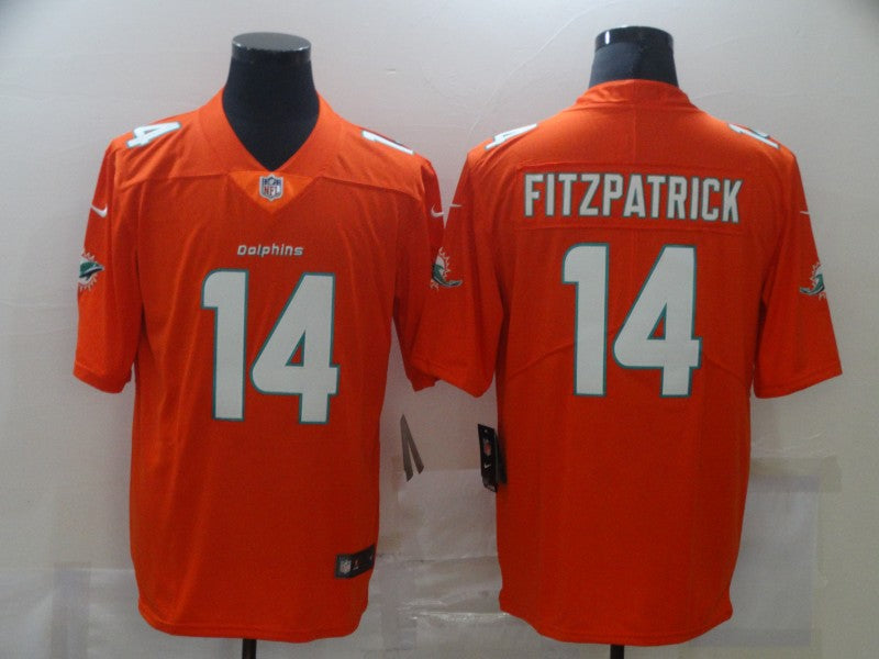 Men's Miami Dolphins Ryan Fitzpatrick #14 Orange Game jersey