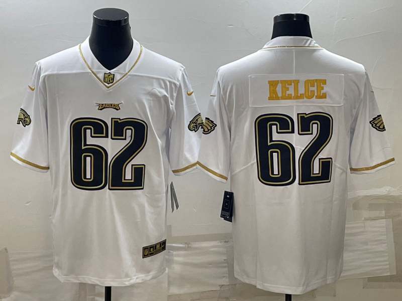 Men's Philadelphia Eagles Jason Kelce #62 White Player jersey