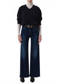 Lyra Long Wide Jean In Dark Indigo