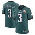 Men's Philadelphia Eagles Nolan Smith #3 Midnight Green Super Bowl LIX Game Player jersey