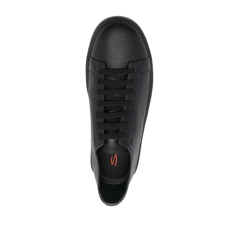 Santoni Black Trainers - Low-Tops Men