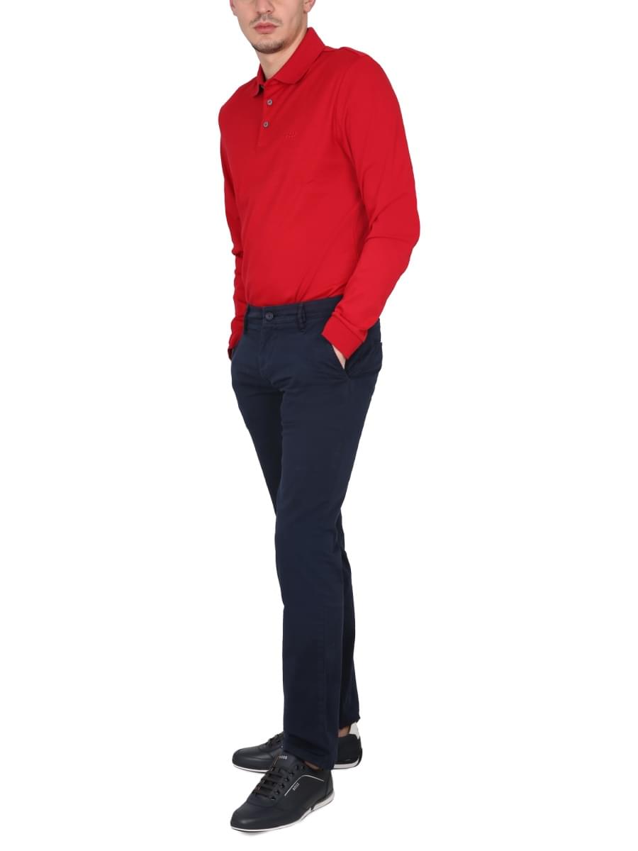 Boss Men Polo With Logo Embroidery