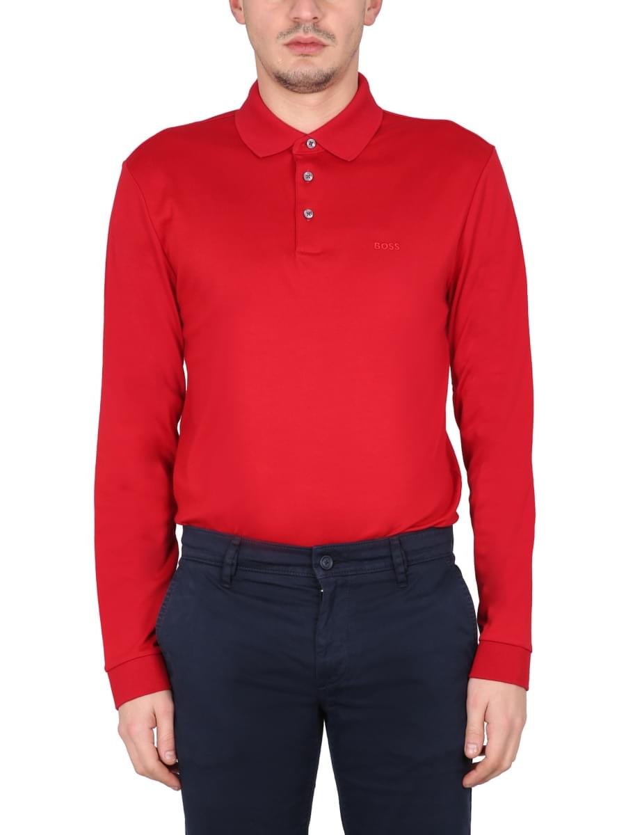 Boss Men Polo With Logo Embroidery