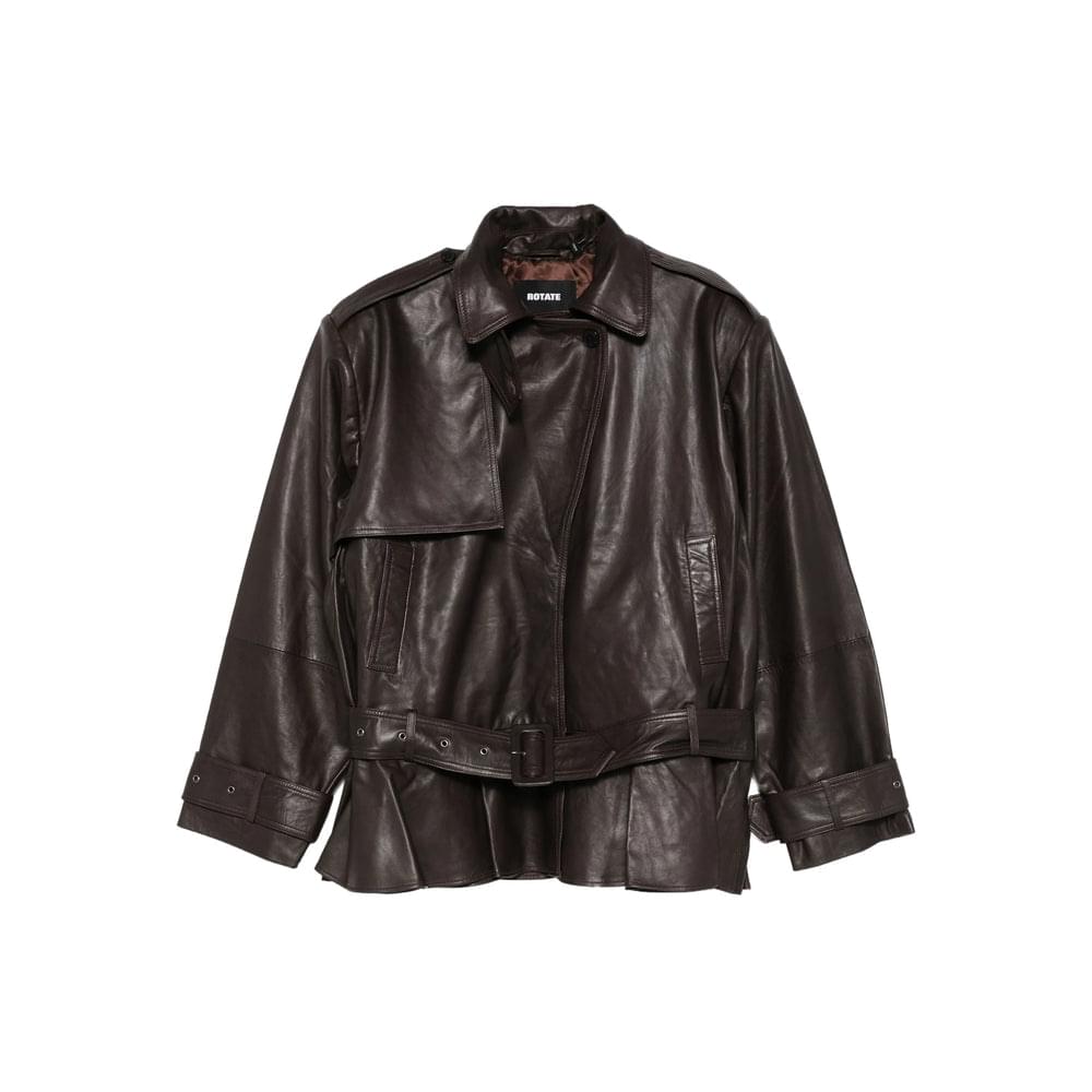 Rotate Brown Jackets - Leather Jackets Women