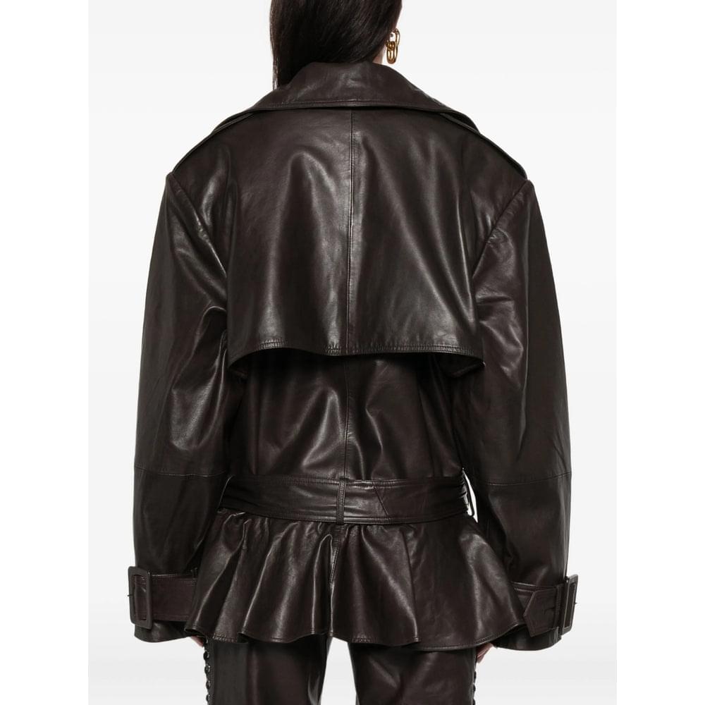 Rotate Brown Jackets - Leather Jackets Women
