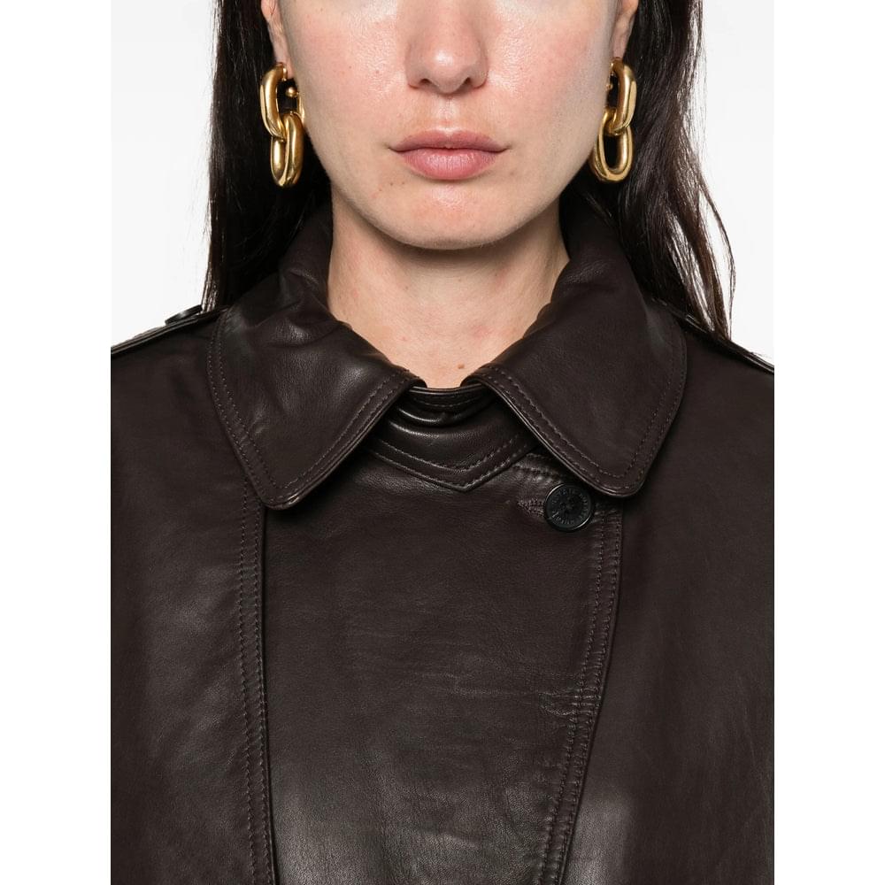 Rotate Brown Jackets - Leather Jackets Women