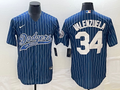 Men's Los Angeles Dodgers Fernando Valenzuela #34 Blue Player jersey Joint Edition