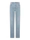 Bottega Veneta Women Straight Leg Denim Jeans, Light Wash