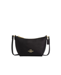 NWT Coach Small Zip Top Crossbody Leather Bag In Black