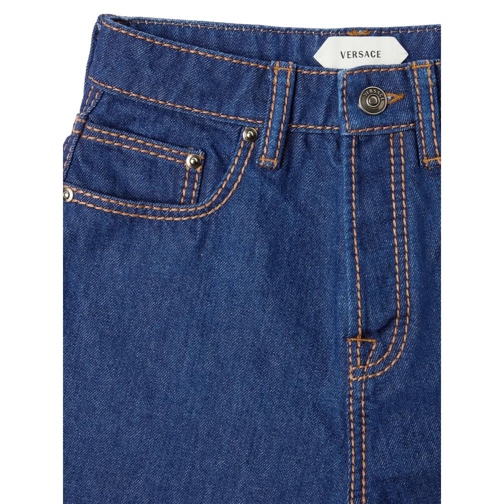 Versace Blue Denim - Straight-Leg Jeans Women