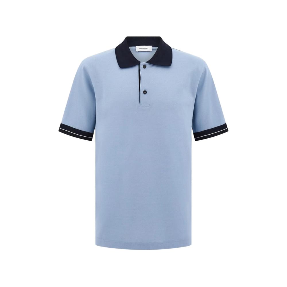 Ferragamo Blue Polo Shirts Men