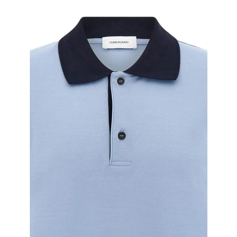 Ferragamo Blue Polo Shirts Men