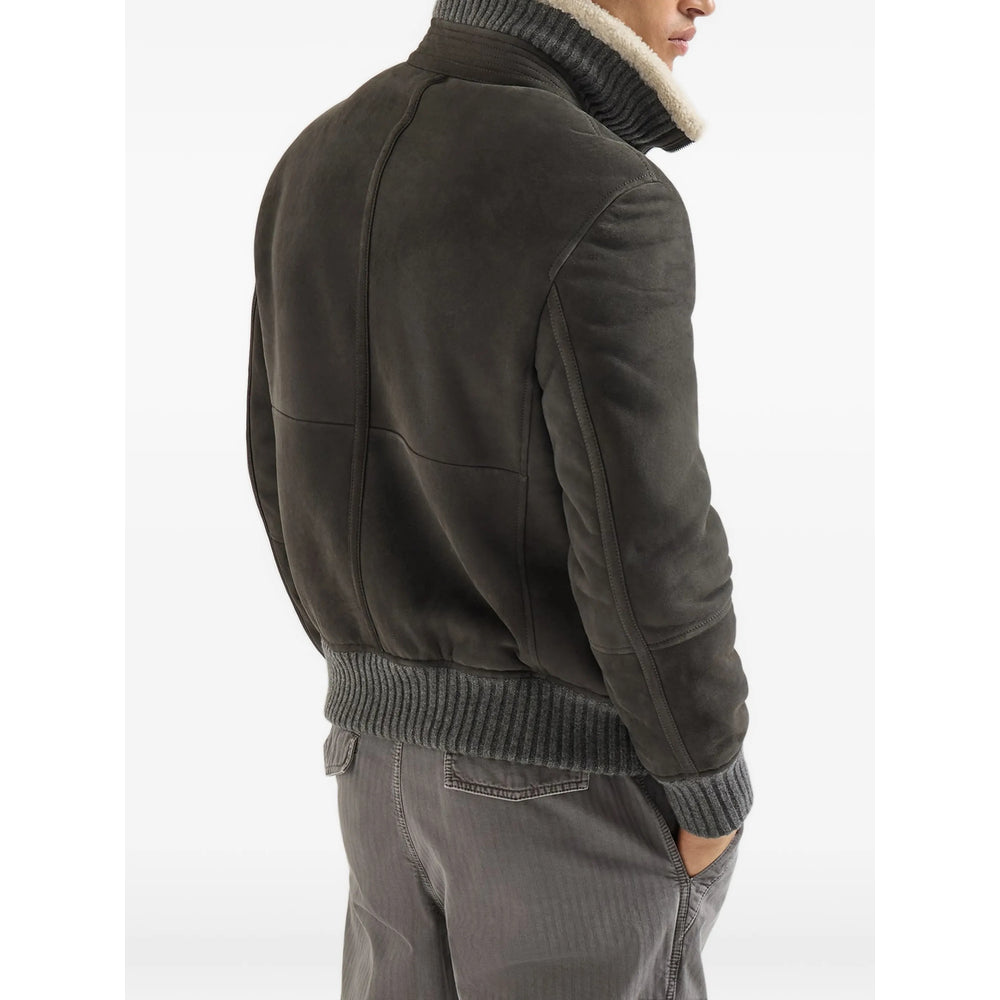 Brunello Cucinelli Grey Jackets - Bomber Jackets Men