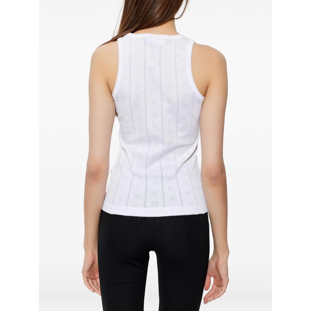 Ganni White Tops - Vests & Tank Tops Women