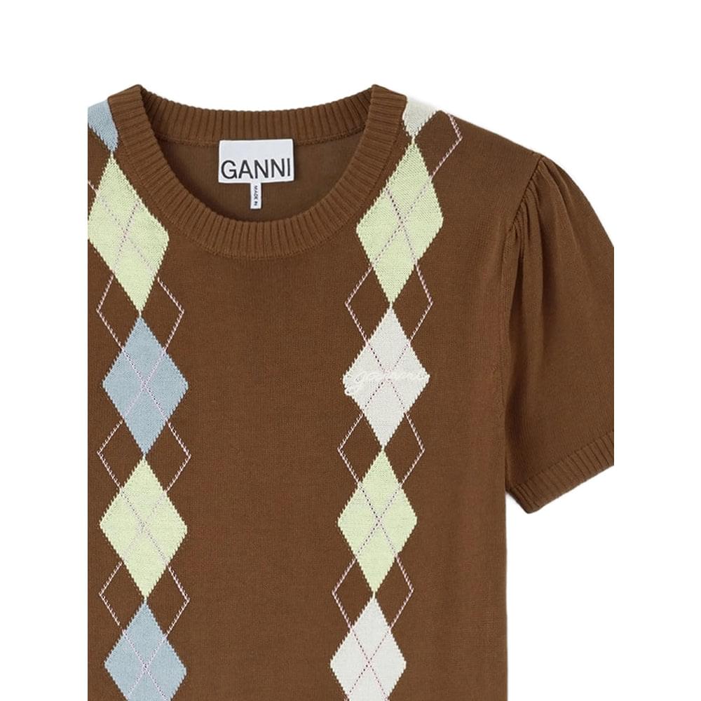 Ganni Brown Tops - T-Shirts & Jerseys Women