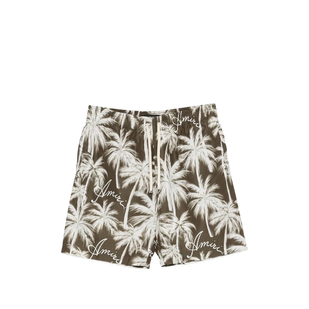 Amiri Green Beachwear - Swim Shorts Men