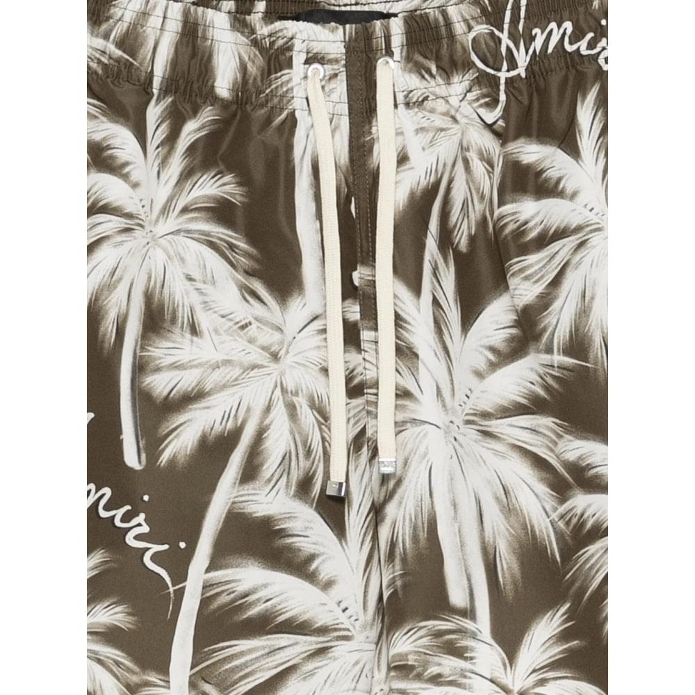 Amiri Green Beachwear - Swim Shorts Men