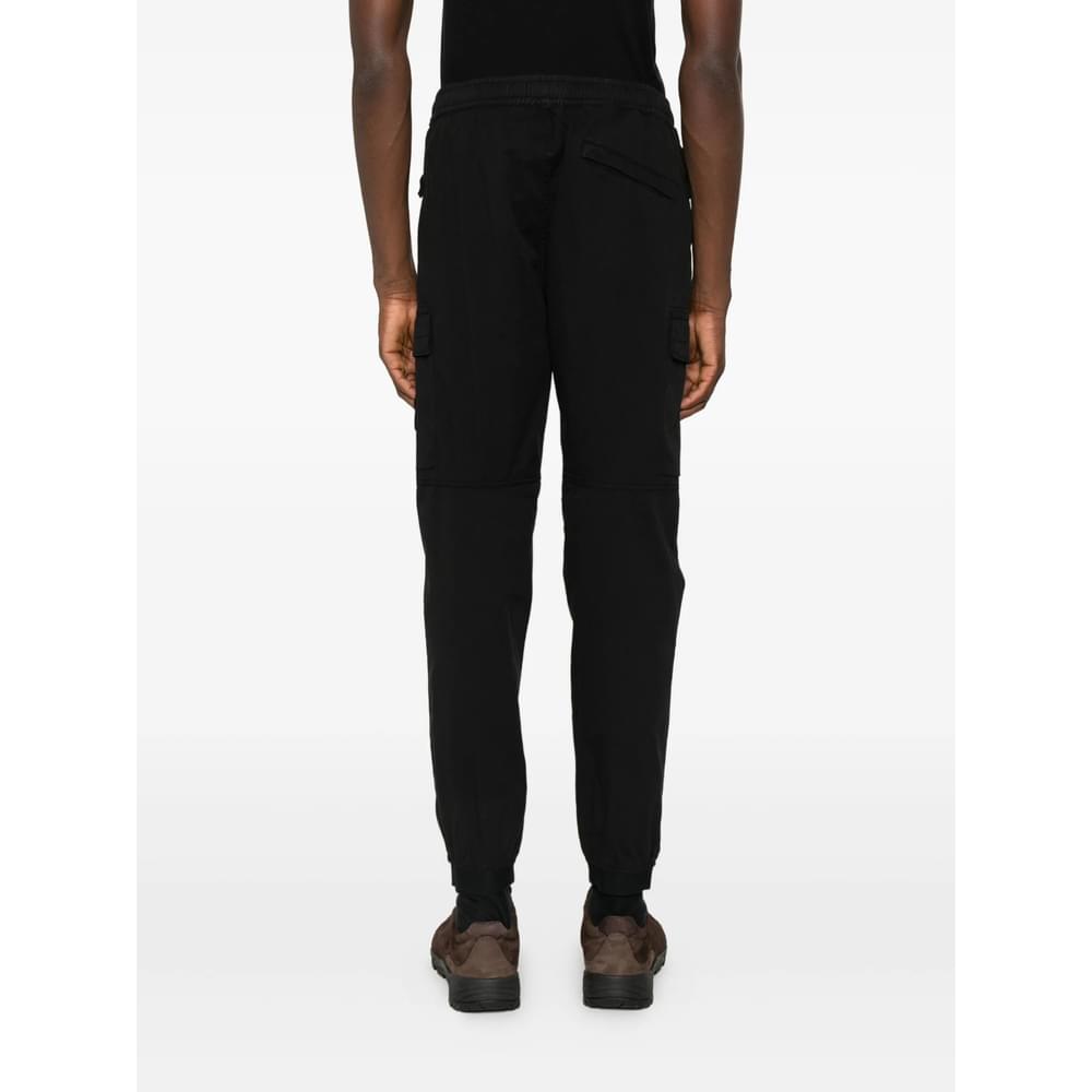 Stone Island Black Trousers - Tapered Trousers Men