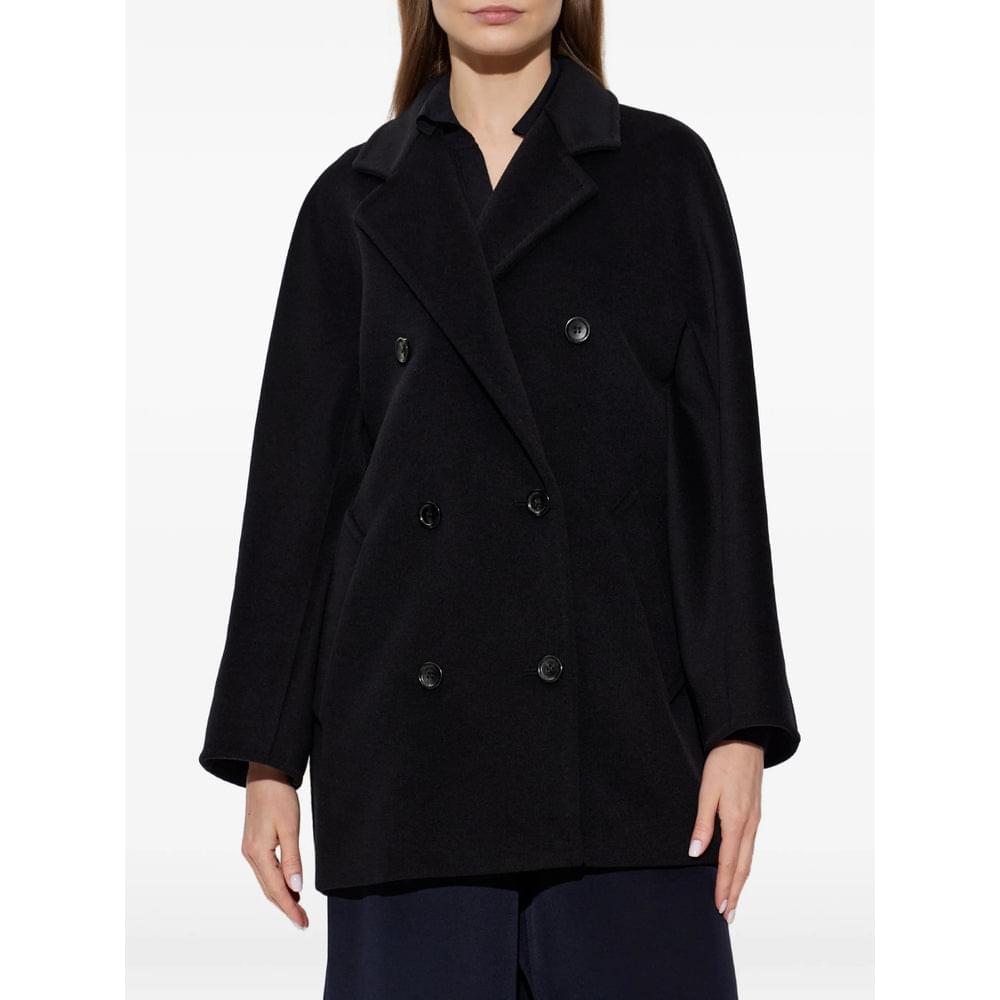 Max Mara Black Coats - Double Breasted & Peacoats Women